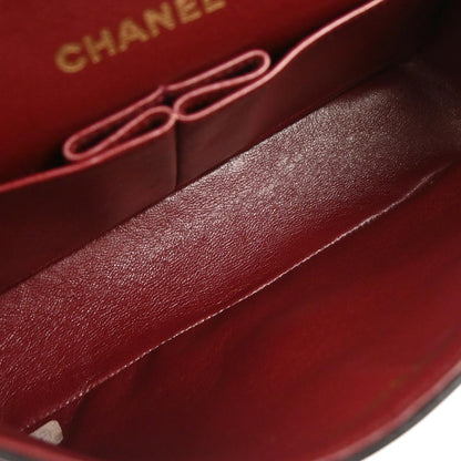 Chanel 1994-1996 Black Lambskin Small Classic Double Flap Shoulder Bag