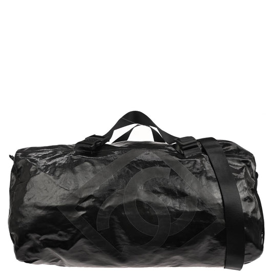 Chanel 2006-2008 Black PVC Sport Line Duffle Handbag