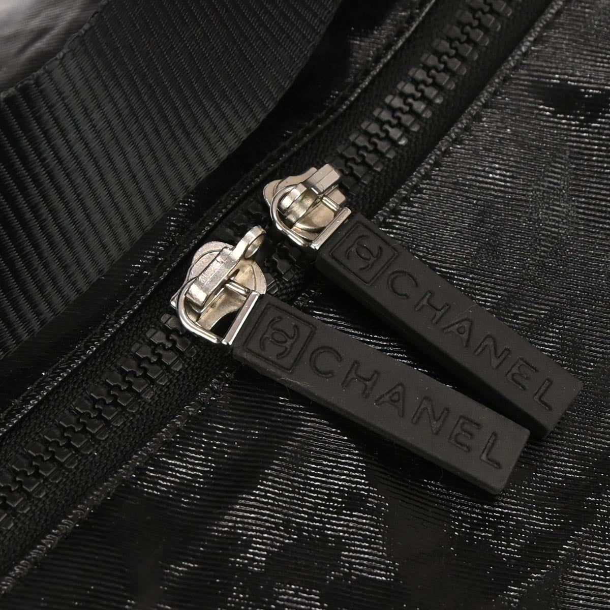 Chanel 2006-2008 Black PVC Sport Line Duffle Handbag