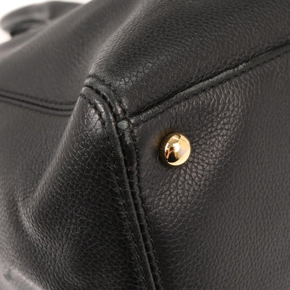 Chanel 2012 Black Calfskin Cerf Executive Tote Bag