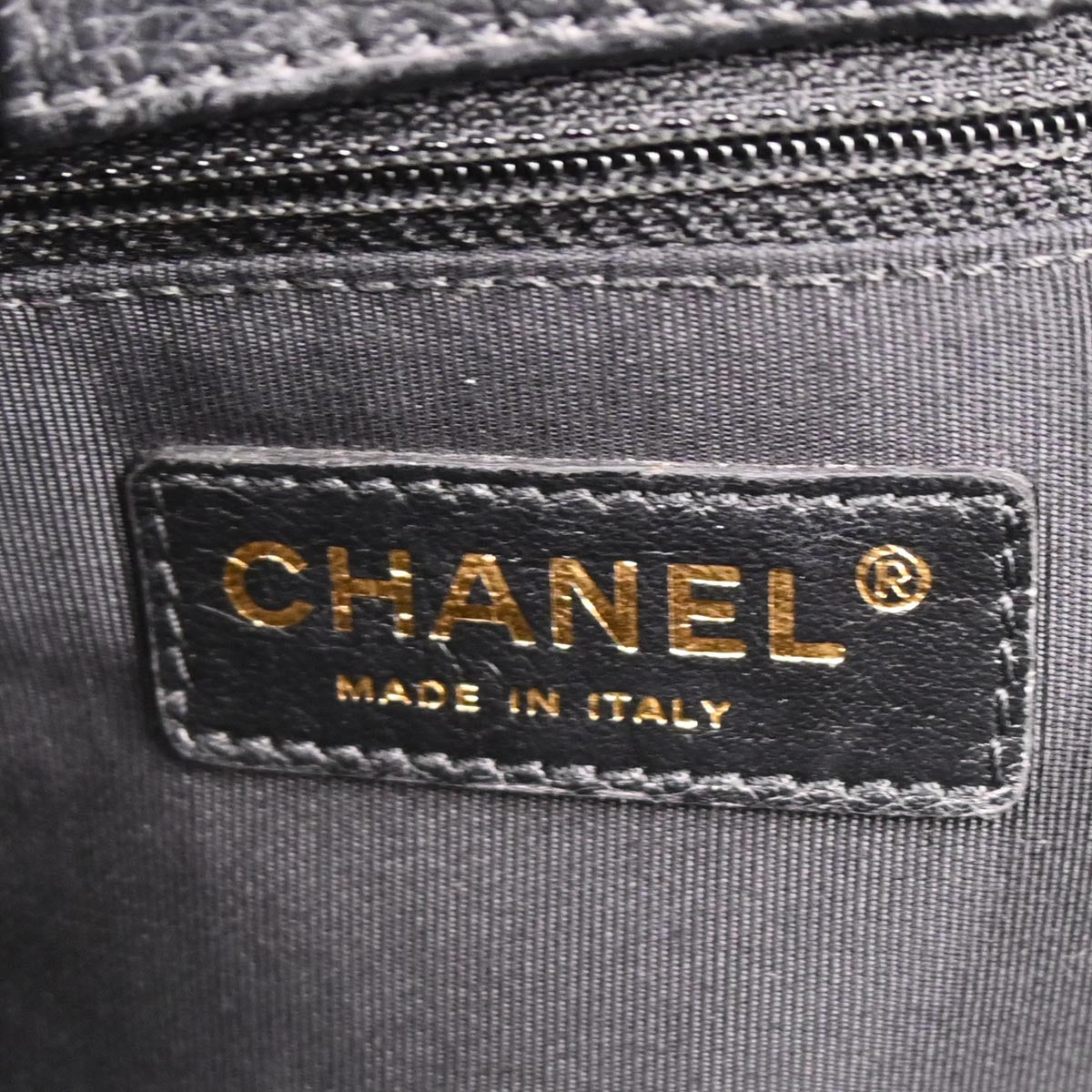 Chanel 2012 Black Calfskin Cerf Executive Tote Bag