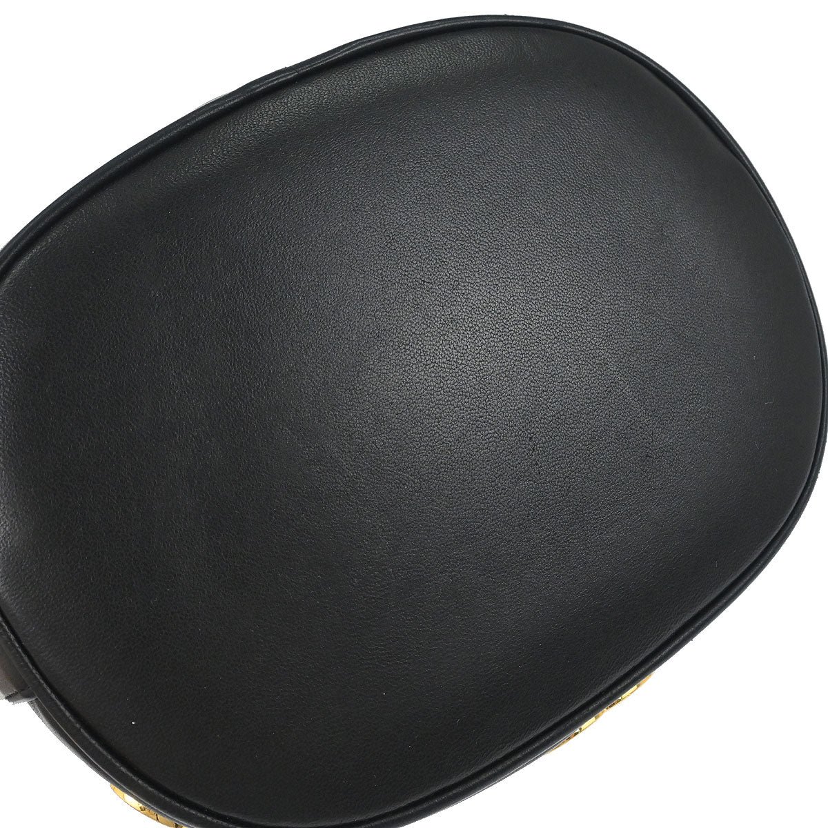 Chanel Black Lambskin Triple CC Drawstring Shoulder Bag