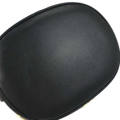 Chanel Black Lambskin Triple CC Drawstring Shoulder Bag