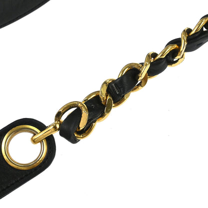 Chanel Black Lambskin Triple CC Drawstring Shoulder Bag