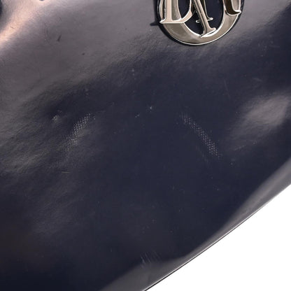 Christian Dior Navy Patent Leather Medium Lady Dior 2way Shoulder Handbag