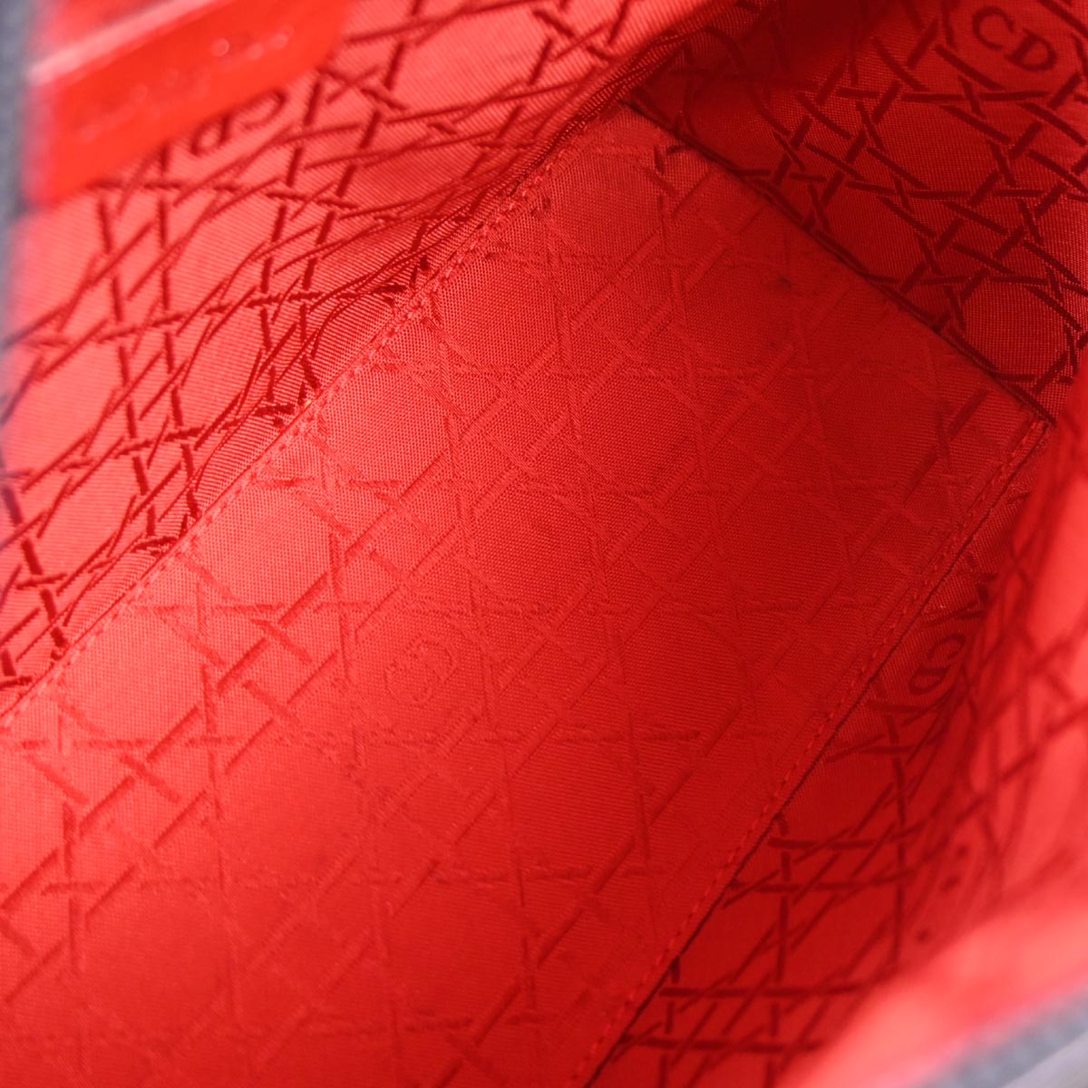 Christian Dior Navy Patent Leather Medium Lady Dior 2way Shoulder Handbag