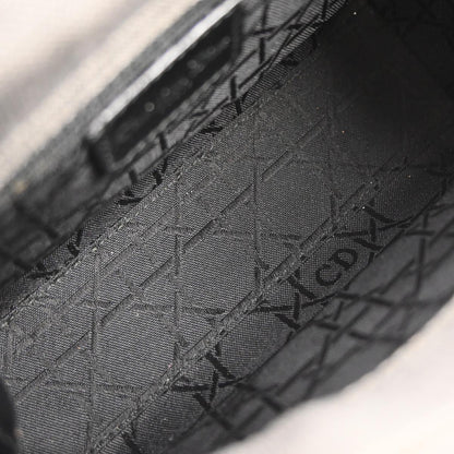 Christian Dior Gray Canvas Lady Dior 2way Shoulder Handbag