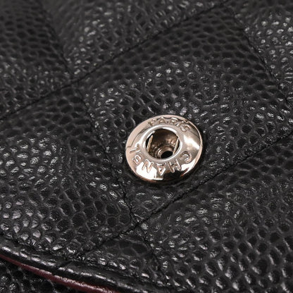 Chanel 2016-2017 Black Caviar Skin Jumbo Classic Double Flap Shoulder Bag