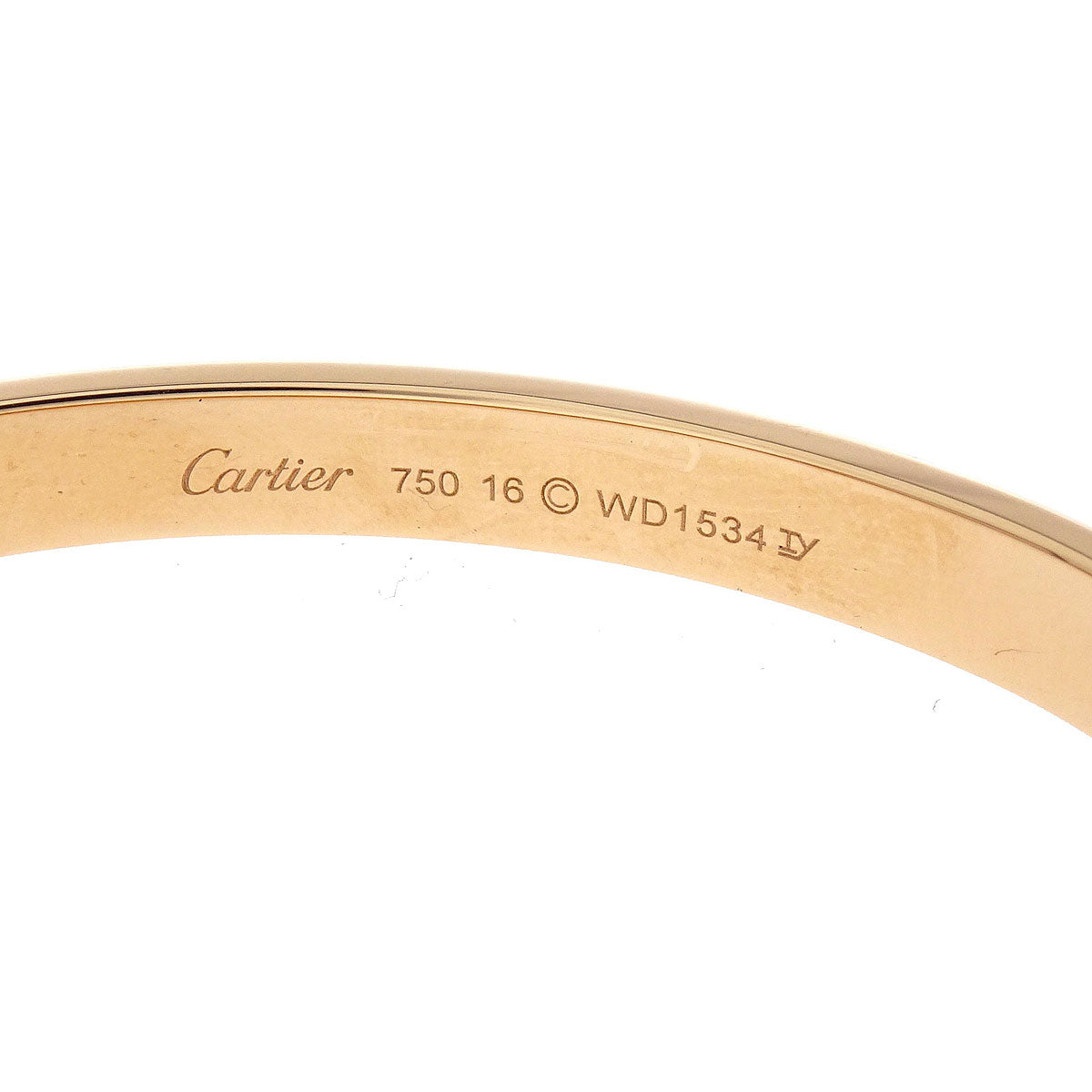Cartier Love Bracelet Bangle WD1534 750 #16 Jewelry