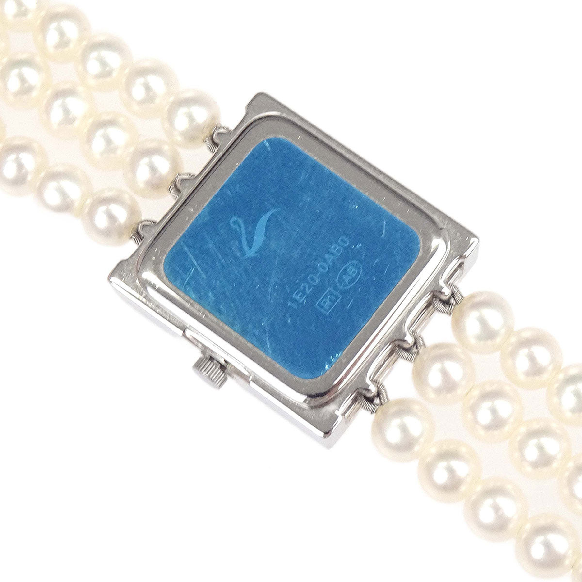 Tasaki Pearl Quartz 3-row Watch SS Diamond