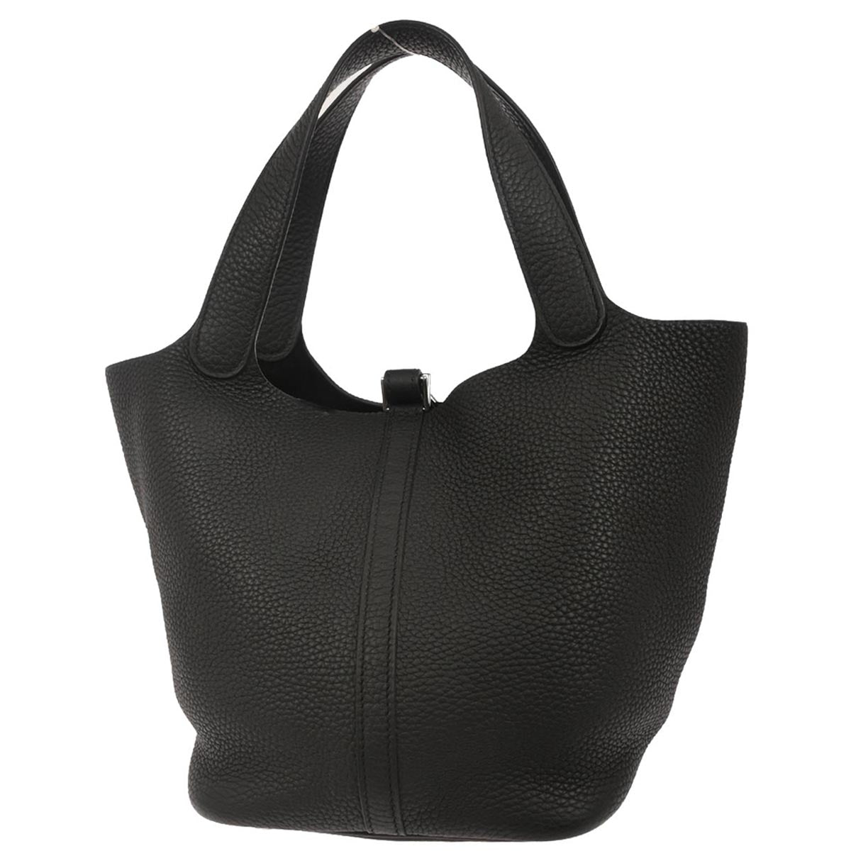 Hermes Black Taurillon Clemence Picotin Lock 22 MM Handbag