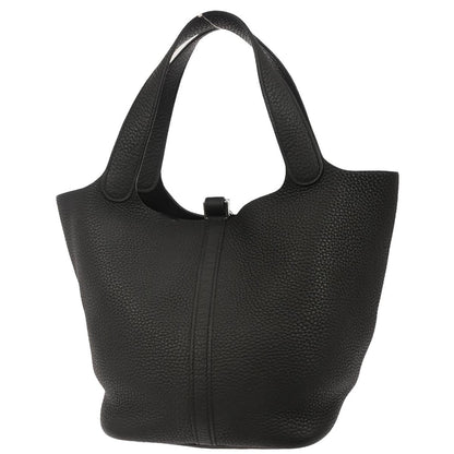 Hermes Black Taurillon Clemence Picotin Lock 22 MM Handbag