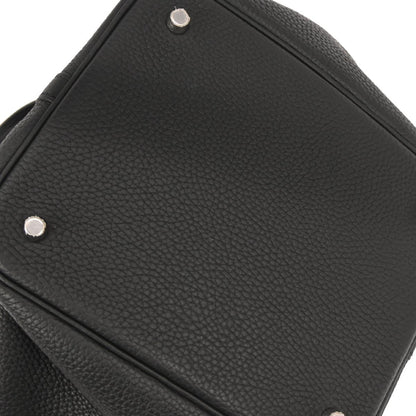 Hermes Black Taurillon Clemence Picotin Lock 22 MM Handbag