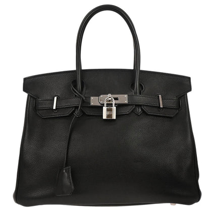 Hermes Black Veau Evergrain Birkin 30 Handbag