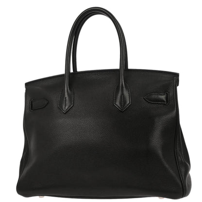 Hermes Black Veau Evergrain Birkin 30 Handbag