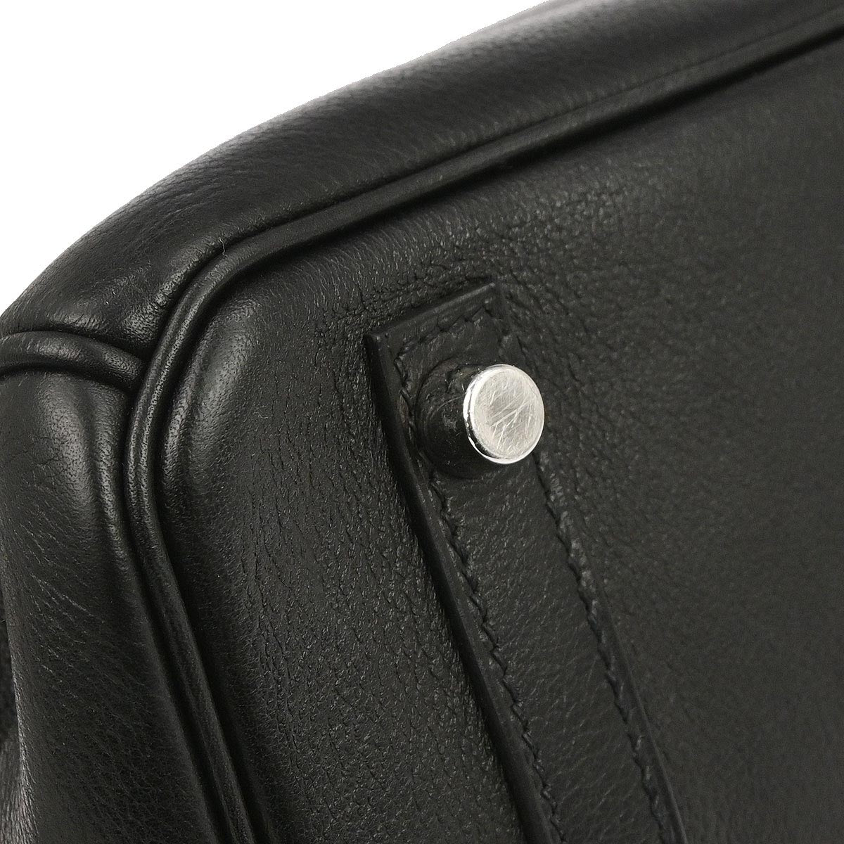 Hermes Black Veau Evergrain Birkin 30 Handbag