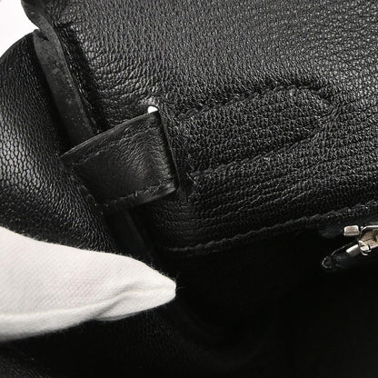 Hermes Black Veau Evergrain Birkin 30 Handbag