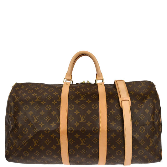 Louis Vuitton Monogram Keepall Bandouliere 55 Duffle Bag M41414