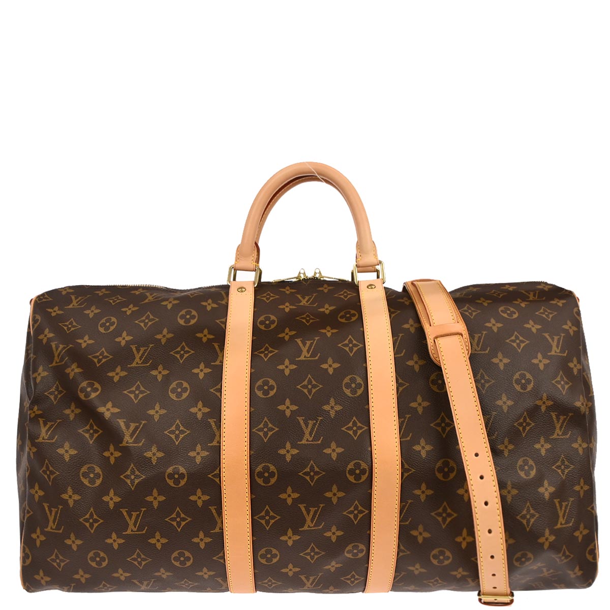 Louis Vuitton 2003 Monogram Keepall Bandouliere 55 Duffle Bag M41414