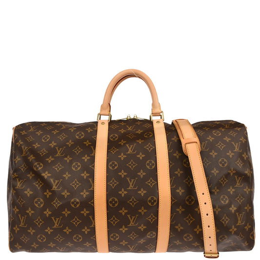 Louis Vuitton 2003 Monogram Keepall Bandouliere 55 Duffle Bag M41414