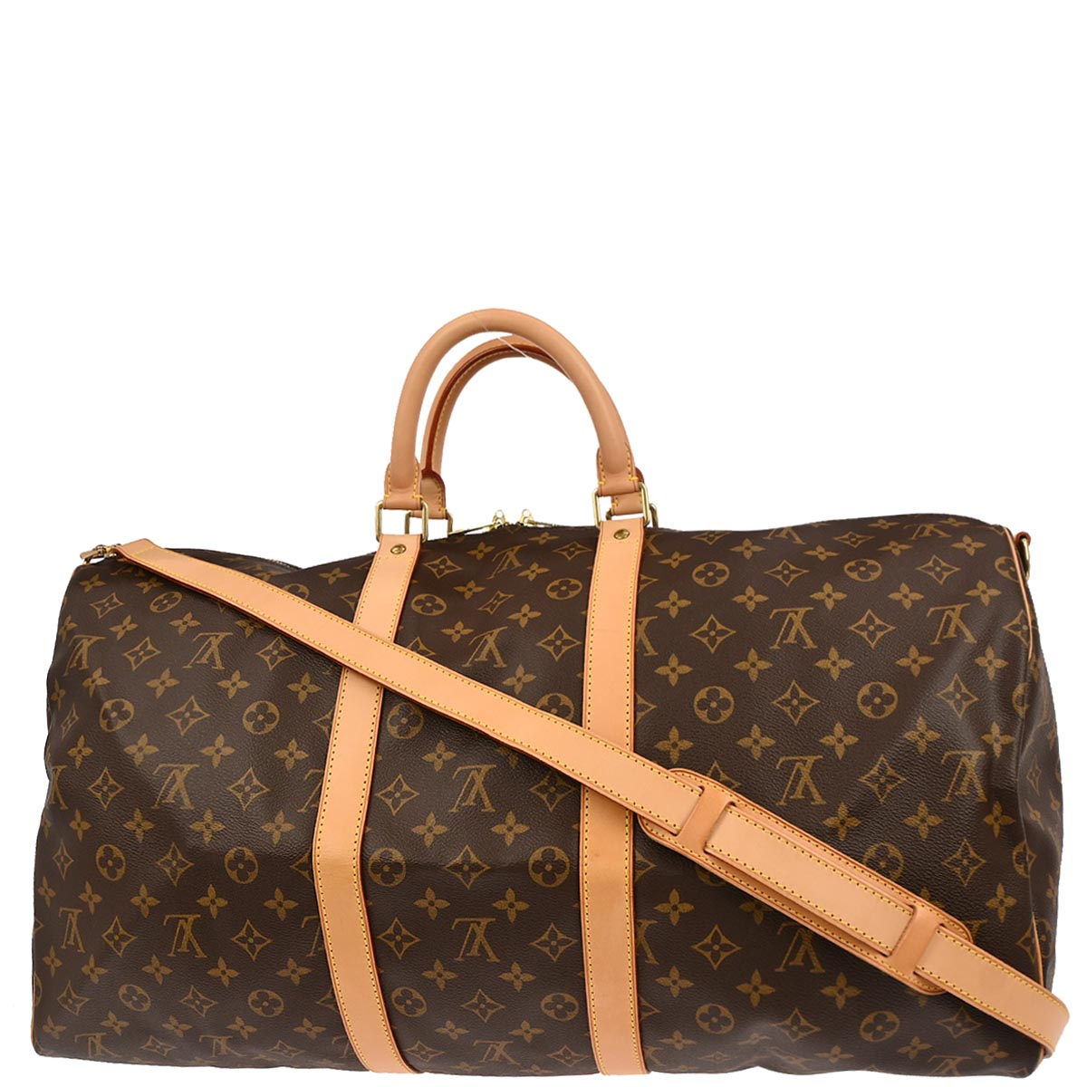 Louis Vuitton 2003 Monogram Keepall Bandouliere 55 Duffle Bag M41414