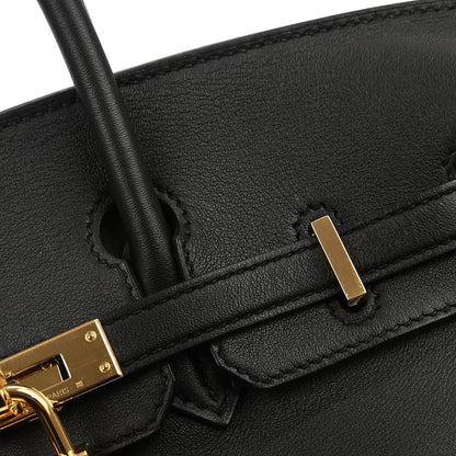 Hermes Black Swift Birkin 25 Handbag