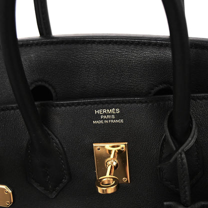 Hermes Black Swift Birkin 25 Handbag