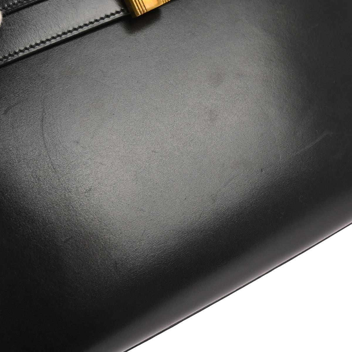 Hermes Black Box Calf Kelly 28 Sellier 2way Shoulder Handbag