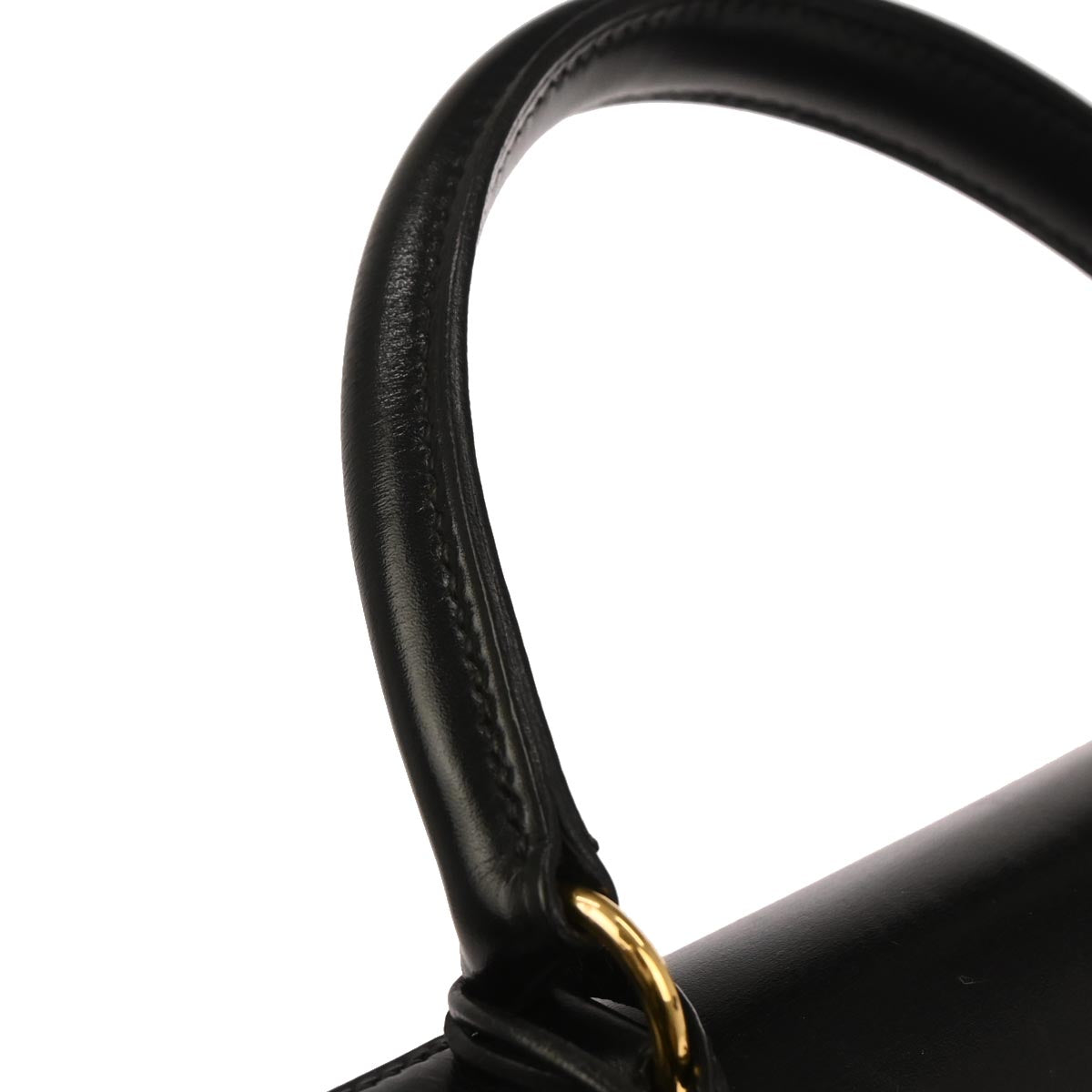 Hermes Black Box Calf Kelly 28 Sellier 2way Shoulder Handbag