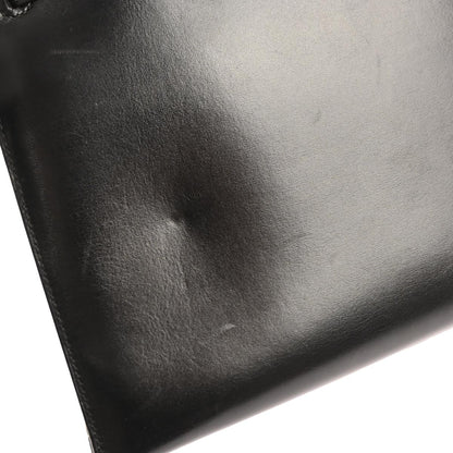 Hermes Black Box Calf Kelly 28 Sellier 2way Shoulder Handbag