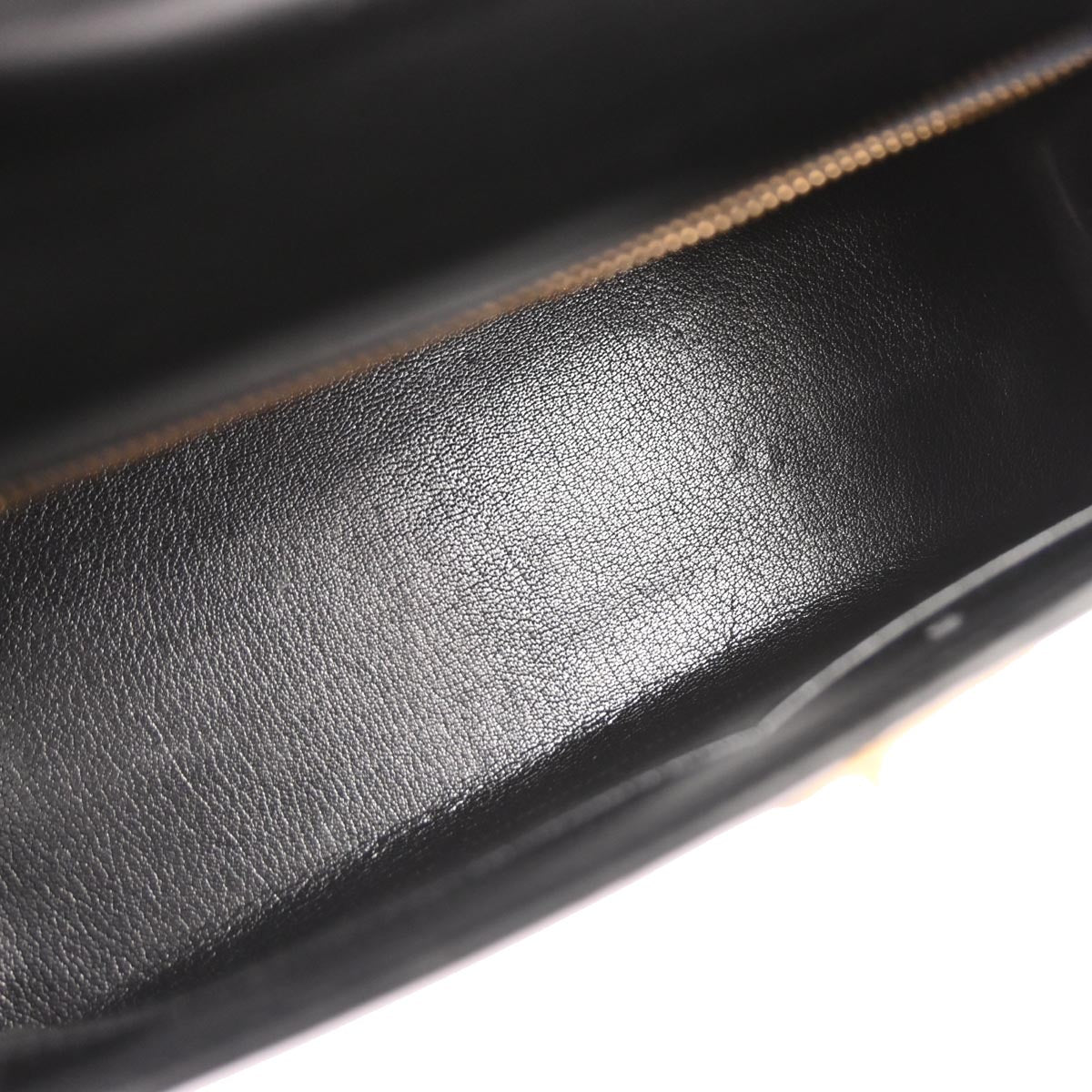 Hermes Black Box Calf Kelly 28 Sellier 2way Shoulder Handbag