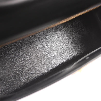 Hermes Black Box Calf Kelly 28 Sellier 2way Shoulder Handbag