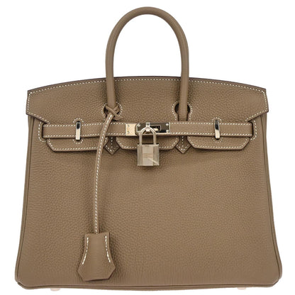 Hermes Etoupe Gray Togo Birkin 25 Handbag