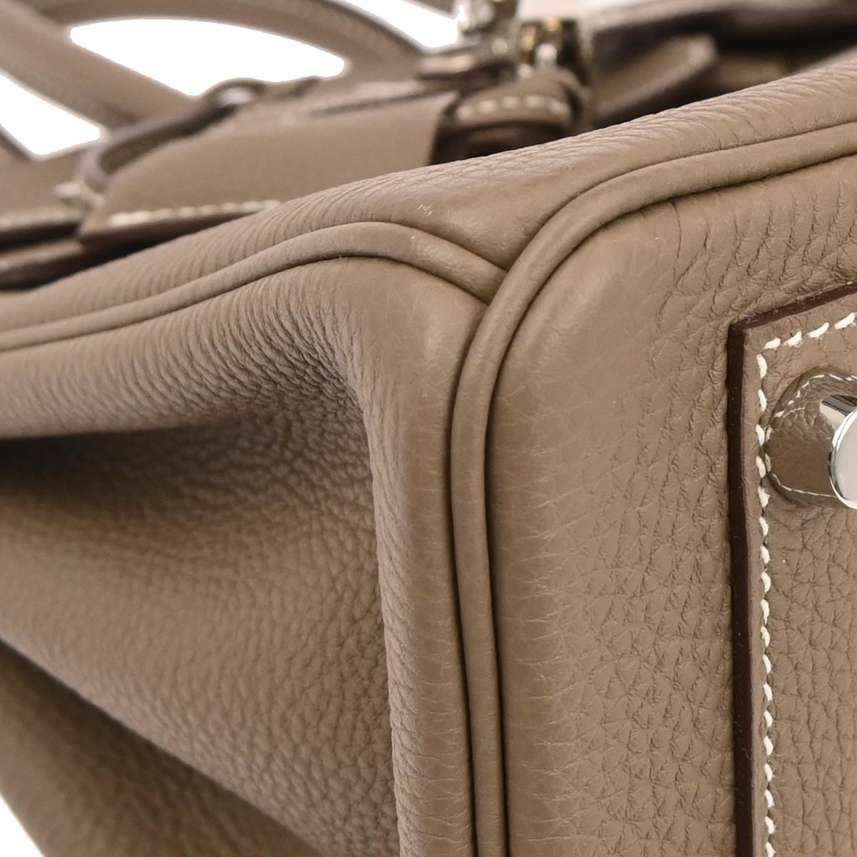 Hermes Etoupe Gray Togo Birkin 25 Handbag