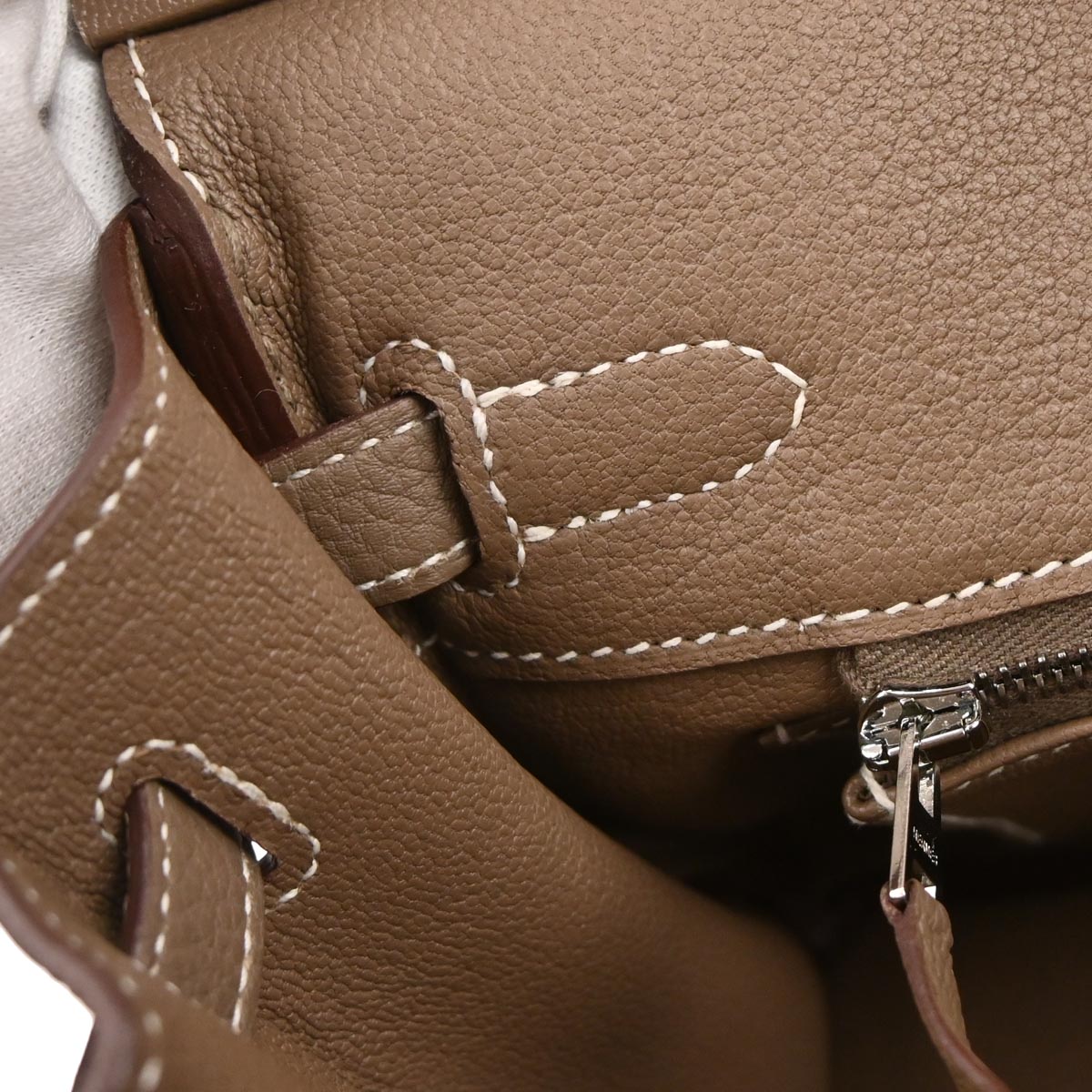 Hermes Etoupe Gray Togo Birkin 25 Handbag