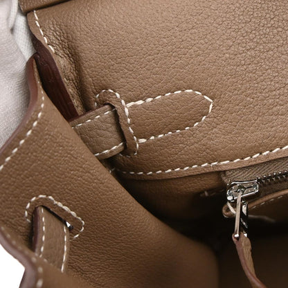 Hermes Etoupe Gray Togo Birkin 25 Handbag