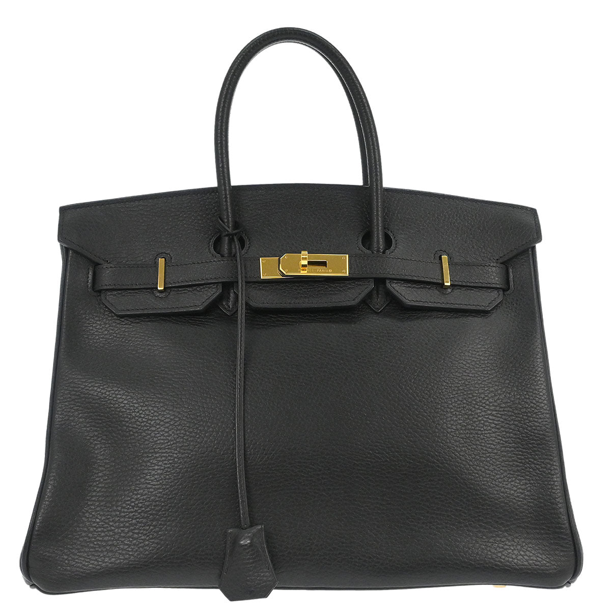 Hermes Black Ardennes Birkin 35 Handbag