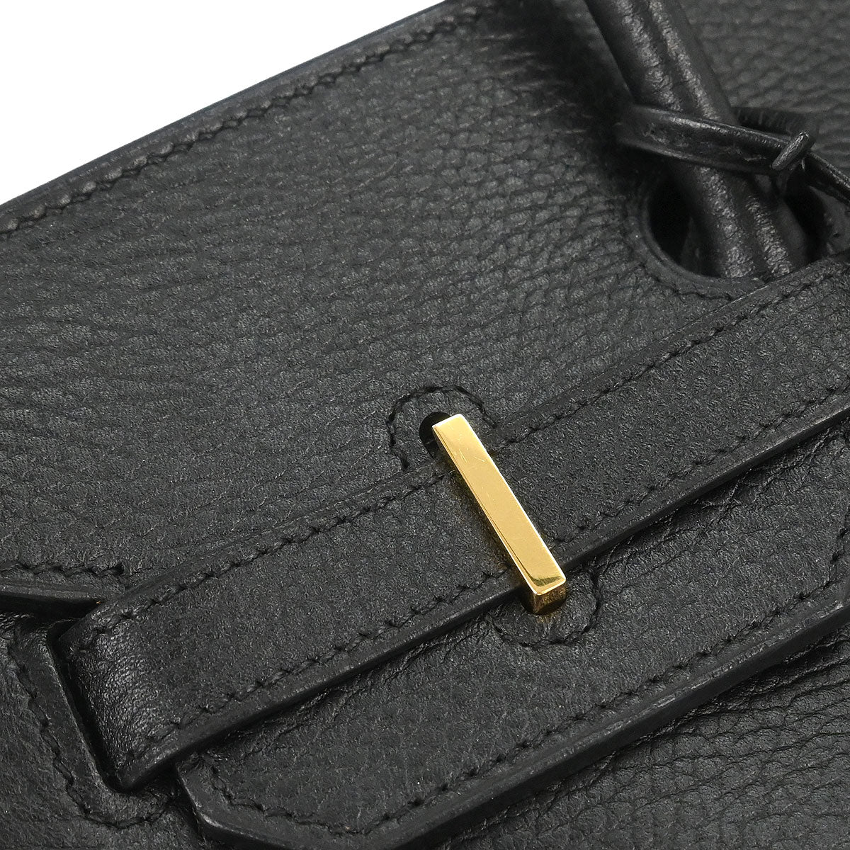 Hermes Black Ardennes Birkin 35 Handbag