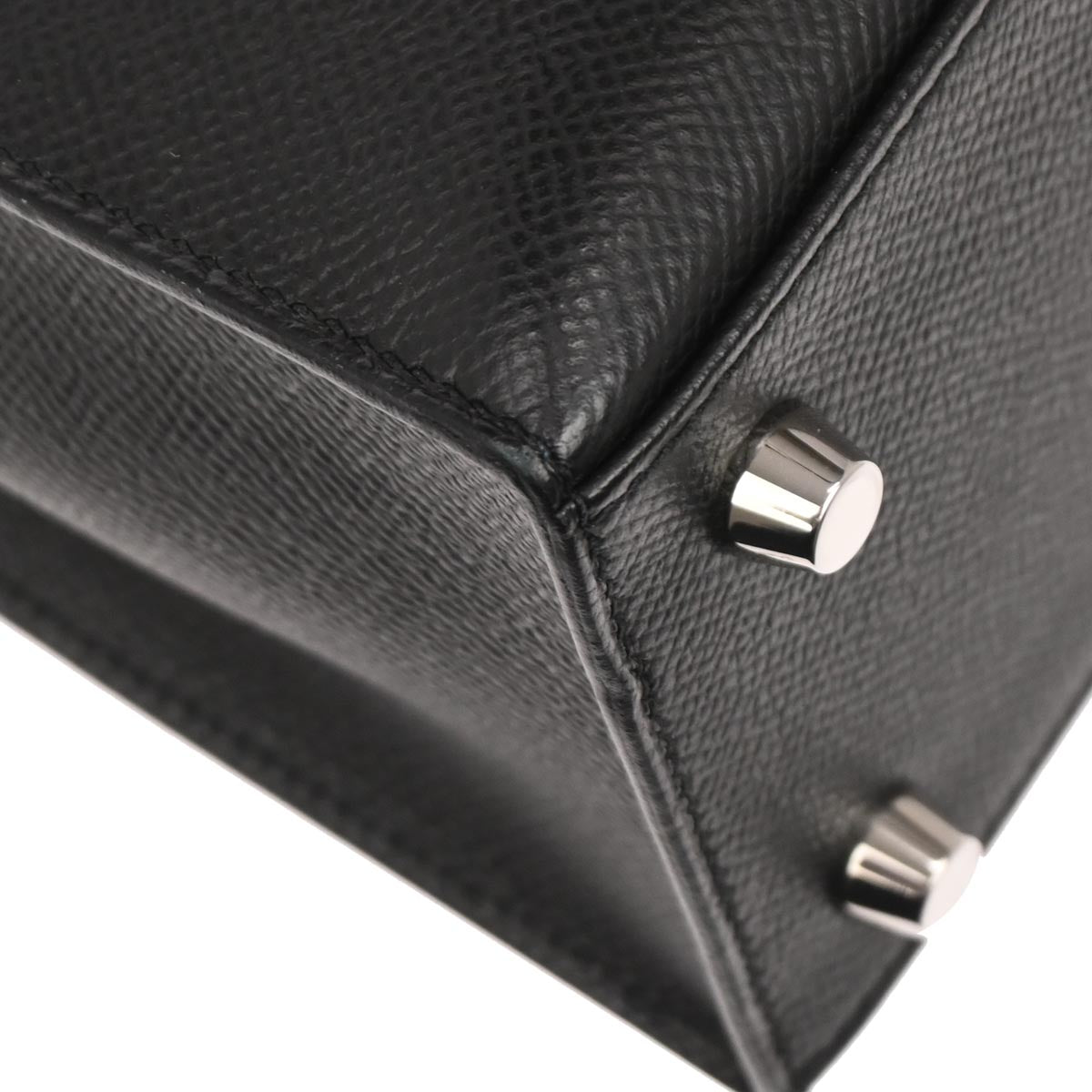 Hermes Black Epsom Kelly 25 Sellier 2way Shoulder Handbag
