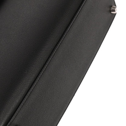 Hermes Black Epsom Kelly 25 Sellier 2way Shoulder Handbag