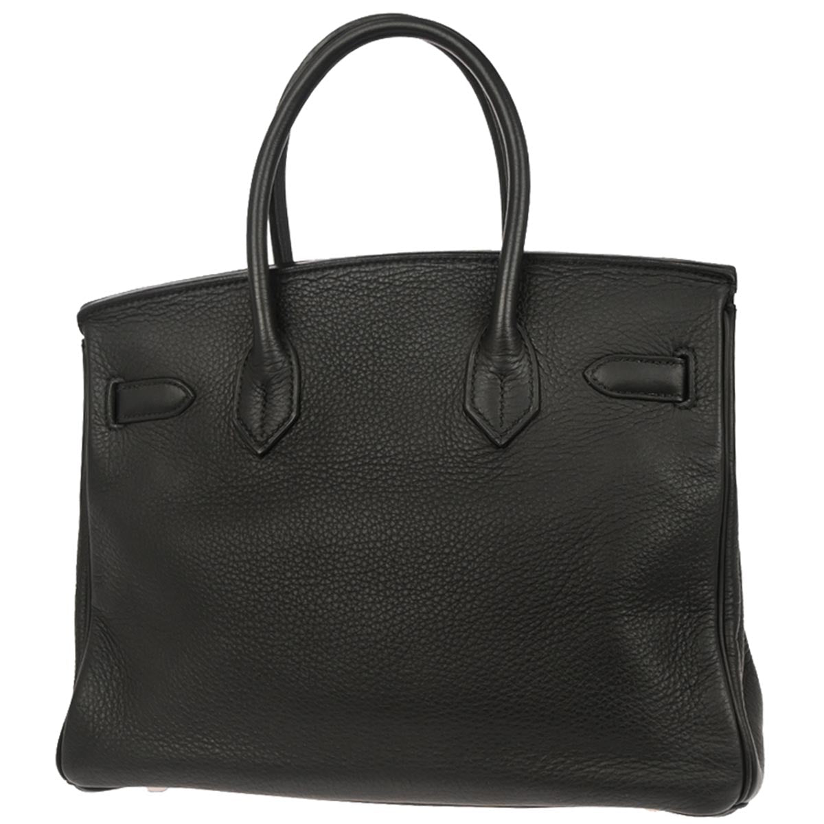 Hermes Black Taurillon Clemence Birkin 30 Handbag