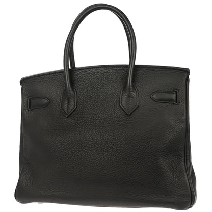 Hermes Black Taurillon Clemence Birkin 30 Handbag