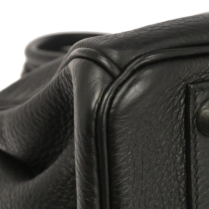 Hermes Black Taurillon Clemence Birkin 30 Handbag