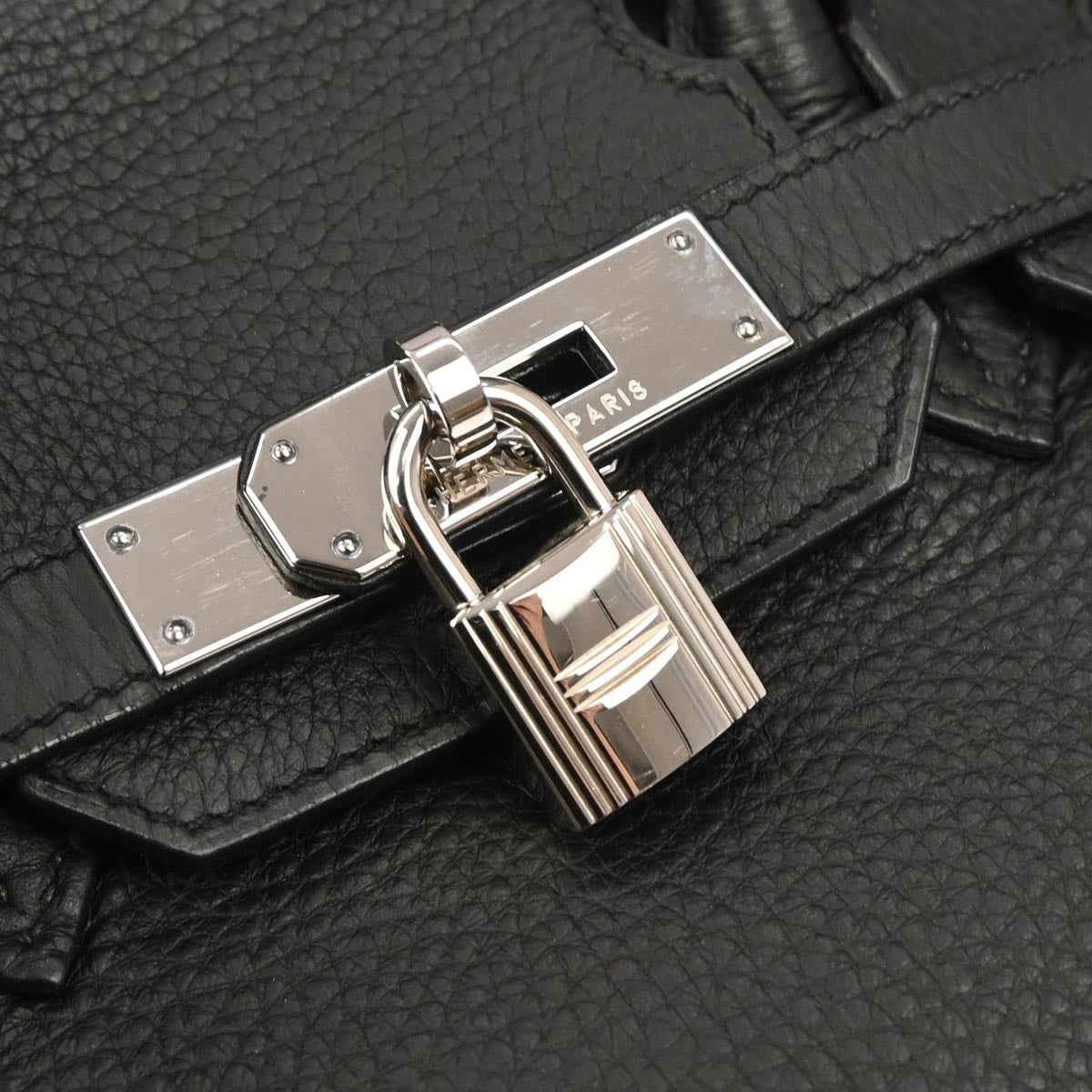 Hermes Black Taurillon Clemence Birkin 30 Handbag