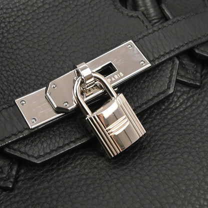 Hermes Black Taurillon Clemence Birkin 30 Handbag