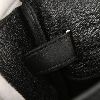 Hermes Black Taurillon Clemence Birkin 30 Handbag