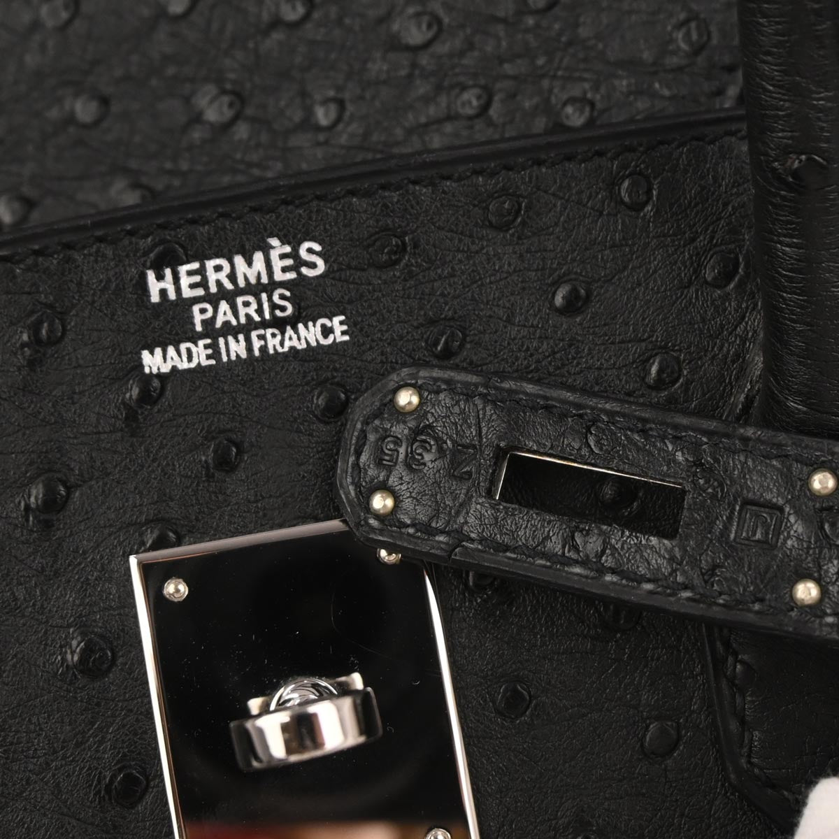 Hermes * Black Ostrich Birkin 35 Handbag