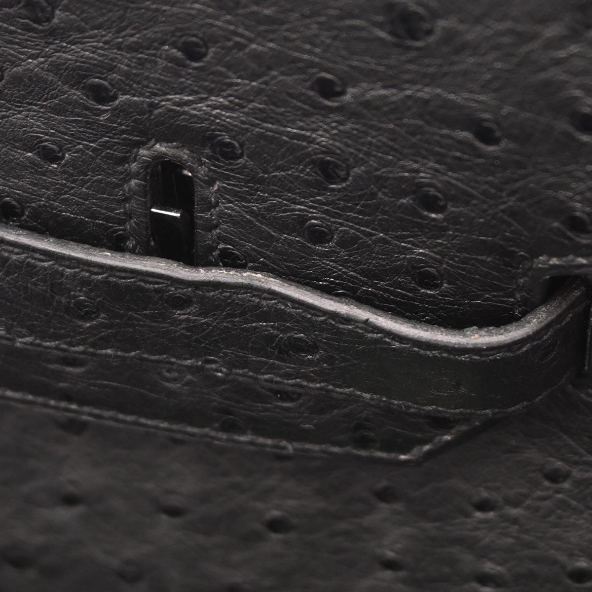 Hermes * Black Ostrich Birkin 35 Handbag