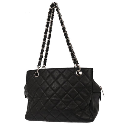 Chanel 2006-2008 Black Caviar Skin Petite Timeless Tote PTT Chain Handbag