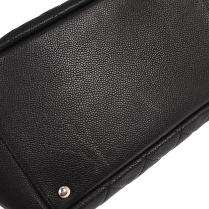 Chanel 2006-2008 Black Caviar Skin Petite Timeless Tote PTT Chain Handbag